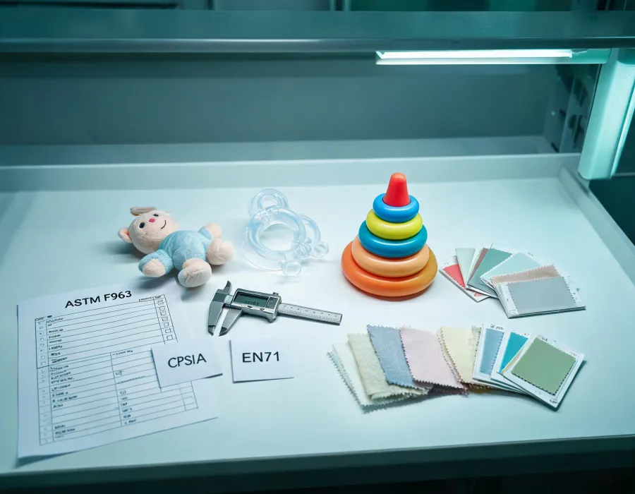 Toy safety laboratory review table